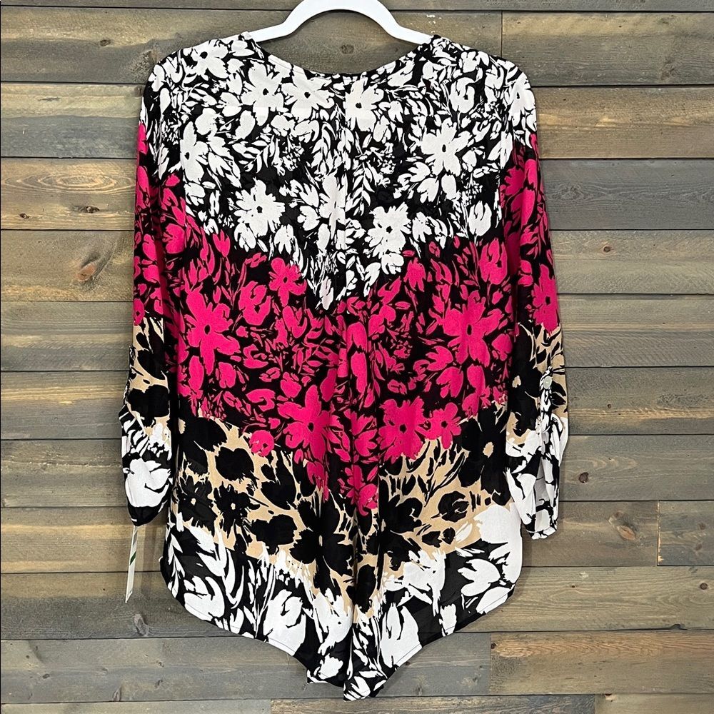 New Ruby Rd Floral Tunic Top Size Large - Picture 2 of 9